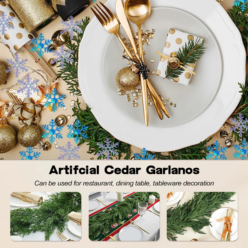 Christmas Decorations Artificial Cedar Garlands