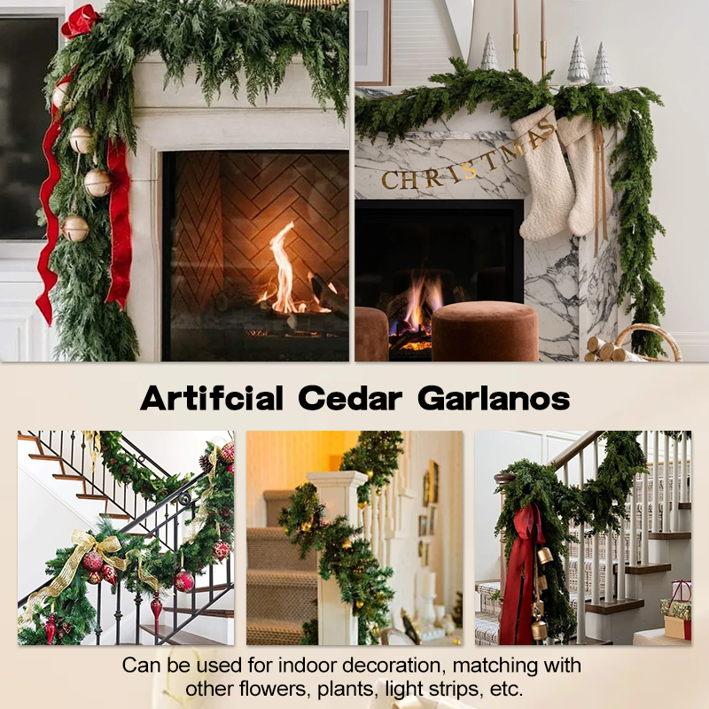 Christmas Decorations Artificial Cedar Garlands