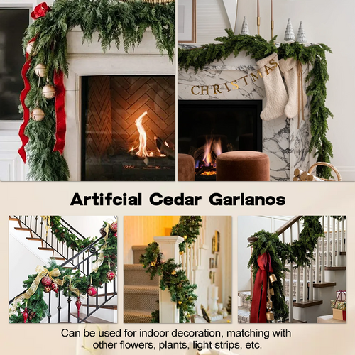 Christmas Decorations Artificial Cedar Garlands