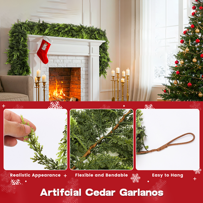Christmas Decorations Artificial Cedar Garlands